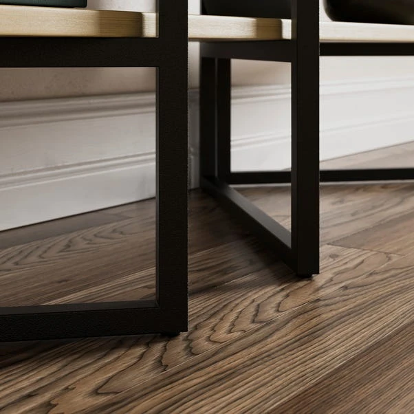 Ramson Tall And Wide Shelving Unit, Oak And Black 7 Ramson Tall And Wide Shelving Unit, Oak And Black - Image 5