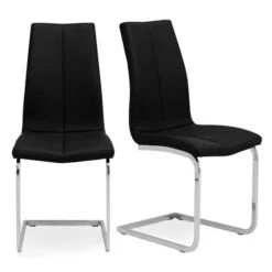 Set Of 2 Jamison Dining Chairs, Faux Leather