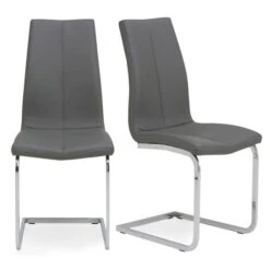 Set Of 2 Jamison Dining Chairs, Faux Leather -Online Furniture Store 30882338 alt01