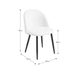 Astrid Dining Chair, Ivory Boucle -Online Furniture Store 30882611 alt09