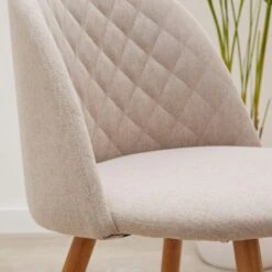 Astrid Dining Chair, Natural Fabric -Online Furniture Store 30882612 alt02