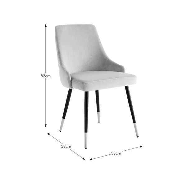 Ariana Set Of 2 Dining Chairs, Velvet 17 Ariana Set Of 2 Dining Chairs, Velvet - Image 15