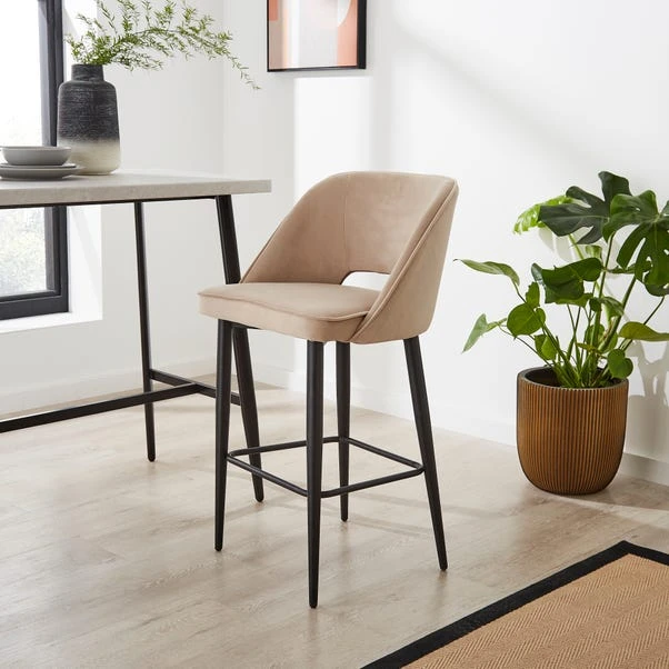 Lillia Velvet Bar Stool 17 Lillia Velvet Bar Stool - Image 15