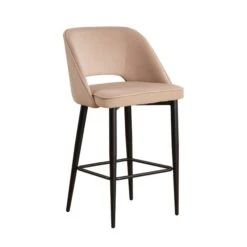 Lillia Velvet Bar Stool 38 Lillia Velvet Bar Stool -Online Furniture Store 30882767 alt02