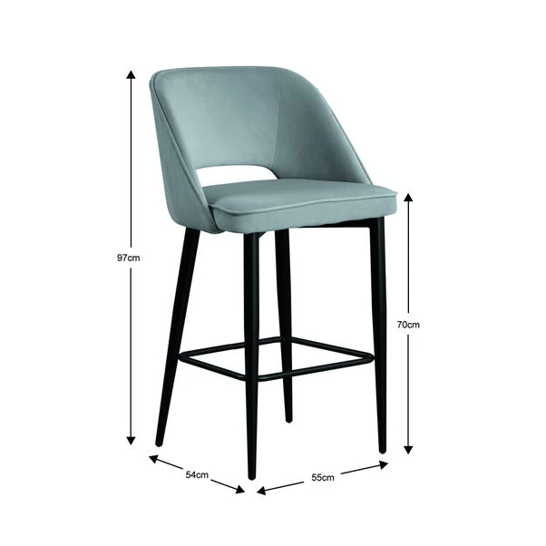 Lillia Velvet Bar Stool 20 Lillia Velvet Bar Stool - Image 18