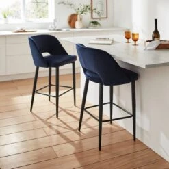 Lillia Velvet Bar Stool 31 Lillia Velvet Bar Stool -Online Furniture Store 30882768 alt01