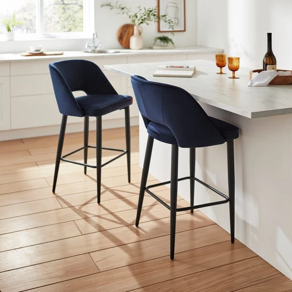 Lillia Velvet Bar Stool 12 Lillia Velvet Bar Stool - Image 10