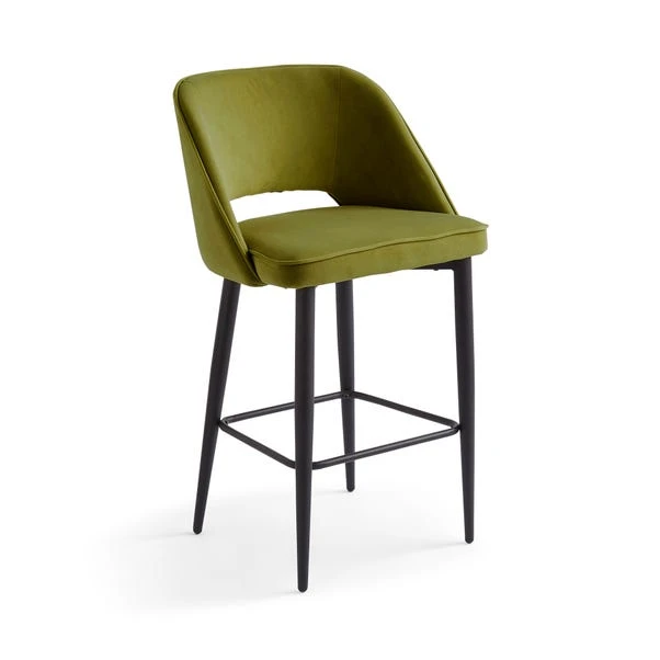 Lillia Velvet Bar Stool 8 Lillia Velvet Bar Stool - Image 6