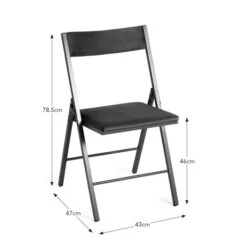 Emily Folding Dining Chair, Velvet -Online Furniture Store 30884040 alt09