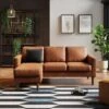 Jacob Faux Leather Compact Corner Chaise Sofa -Online Furniture Store 30885982