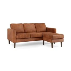 Jacob Faux Leather Compact Corner Chaise Sofa -Online Furniture Store 30885982 alt04
