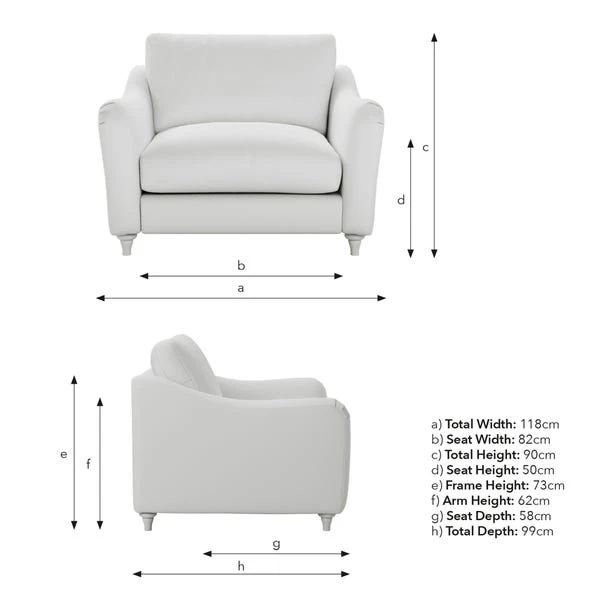 Hattie Slub Faux Linen Snuggle Sofa 20 Hattie Slub Faux Linen Snuggle Sofa - Image 18