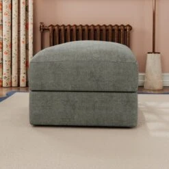 Hattie Tonal Plush Chenille Storage Footstool -Online Furniture Store 30886186 alt02