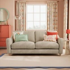 Hattie Tonal Plush Chenille 3 Seater Sofa -Online Furniture Store 30886189