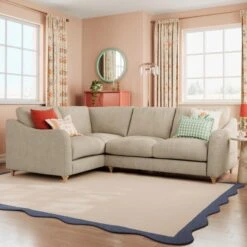 Hattie Tonal Plush Chenille Corner Sofa -Online Furniture Store 30886193