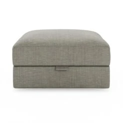Hattie Slub Faux Linen Storage Footstool -Online Furniture Store 30886231 alt01