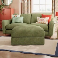 Hattie Slub Faux Linen Storage Footstool -Online Furniture Store 30886238 alt03