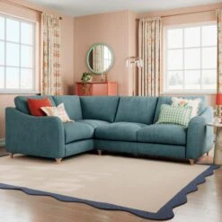 Hattie Tonal Plush Chenille Corner Sofa