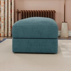 Hattie Tonal Plush Chenille Storage Footstool -Online Furniture Store 30886252 alt02