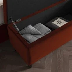 Alara Velvet End Of Bed Storage Ottoman -Online Furniture Store 30886278 alt02