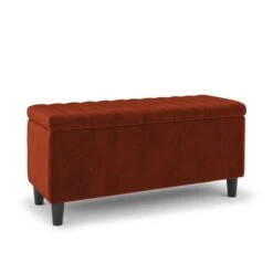 Alara Velvet End Of Bed Storage Ottoman -Online Furniture Store 30886278 alt05