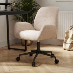 Ginny Boucle Swivel Office Chair -Online Furniture Store 30886351