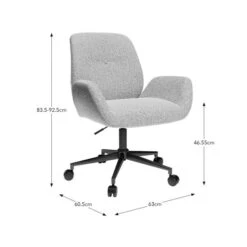 Ginny Boucle Swivel Office Chair -Online Furniture Store 30886351 alt09