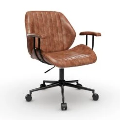 Clement Faux Leather Office Chair -Online Furniture Store 30886352 alt05