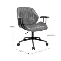 Clement Faux Leather Office Chair -Online Furniture Store 30886352 alt09