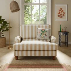 Beatrice Woven Stripe Snuggle Chair