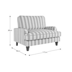 Beatrice Woven Stripe Snuggle Chair -Online Furniture Store 30887227 alt09