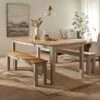 Clifford 6 Seater Large Rectangular Dining Table With 2 Benches, Pine 2 Clifford 6 Seater Large Rectangular Dining Table With 2 Benches, Pine -Online Furniture Store 30888470