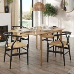 Hudson 2-4 Seater Square Extendable Dining Table, Oak -Online Furniture Store 30888477 alt01