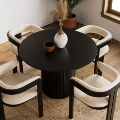 Amari 4 Seater Round Dining Table -Online Furniture Store 30888611 alt02