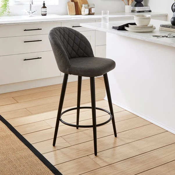 Astrid Bar Stool, Faux Leather 3 Astrid Bar Stool, Faux Leather
