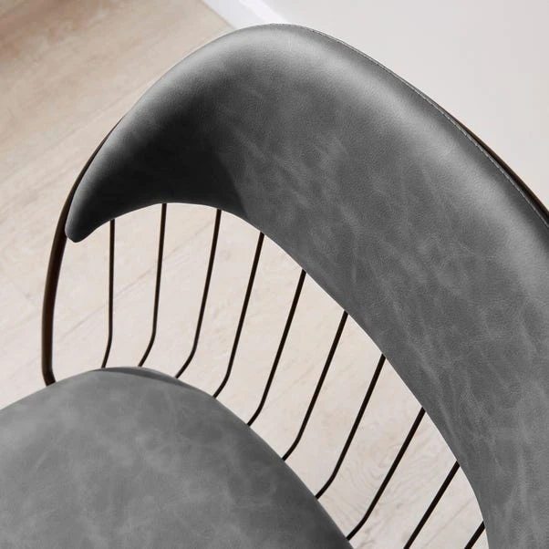 Marcela Set Of 2 Chairs, Faux Leather 6 Marcela Set Of 2 Chairs, Faux Leather - Image 4