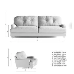 Martha 4 Seater Sofa, Vintage Chenille 39 Martha 4 Seater Sofa, Vintage Chenille -Online Furniture Store 30888798 alt09