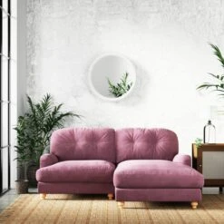 Martha Vintage Chenille Corner Chaise Sofa -Online Furniture Store 30889126