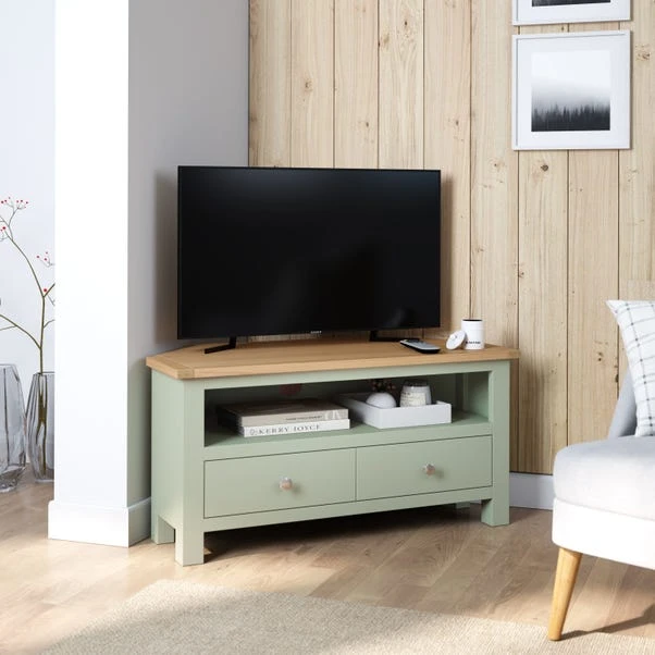 Bromley Corner TV Unit, Oak For TVs Up To 40" 3 Bromley Corner TV Unit, Oak For TVs Up To 40"