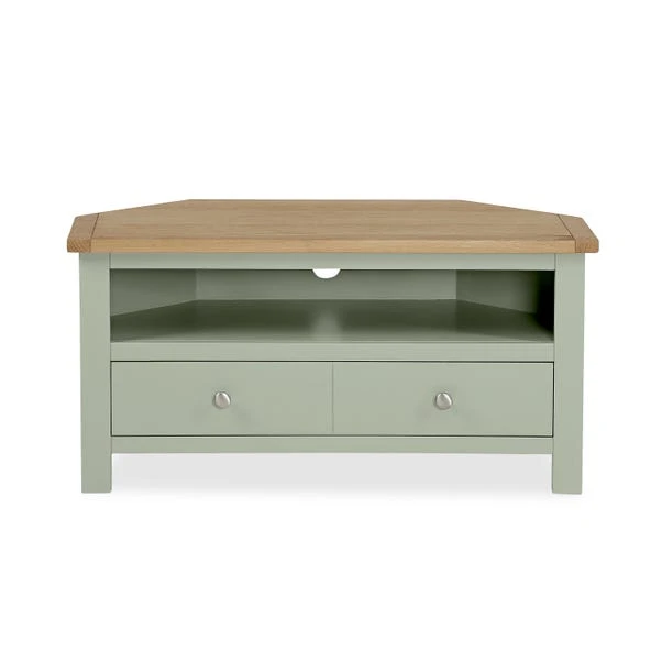 Bromley Corner TV Unit, Oak For TVs Up To 40" 4 Bromley Corner TV Unit, Oak For TVs Up To 40" - Image 2