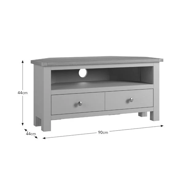 Bromley Corner TV Unit, Oak For TVs Up To 40" 11 Bromley Corner TV Unit, Oak For TVs Up To 40" - Image 9