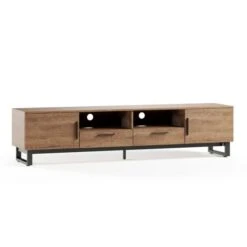 Freddie Extra Wide TV Unit For TVs Up To 70", Rustic Wood Effect 16 Freddie Extra Wide TV Unit For TVs Up To 70", Rustic Wood Effect -Online Furniture Store 30889704 alt06