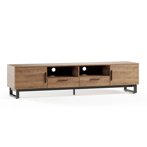 Freddie Extra Wide TV Unit For TVs Up To 70", Rustic Wood Effect 9 Freddie Extra Wide TV Unit For TVs Up To 70", Rustic Wood Effect - Image 7