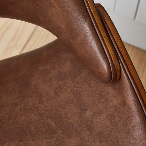 Trento Adjustable Height Bar Stool, Faux Leather 6 Trento Adjustable Height Bar Stool, Faux Leather - Image 4