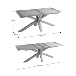 Xavi 6-8 Seater Rectangular Extendable Dining Table, Oak -Online Furniture Store 30890530 alt09