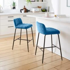 Caden Counter Height Bar Stool, Velvet -Online Furniture Store 30891264