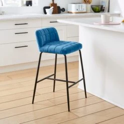 Caden Counter Height Bar Stool, Velvet -Online Furniture Store 30891264 alt01