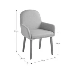 Agnes Carver Dining Chair, Fabric -Online Furniture Store 30891287 alt09