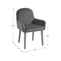 Agnes Carver Dining Chair, Velvet -Online Furniture Store 30891288 alt09