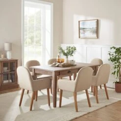 Agnes Carver Dining Chair, Fabric -Online Furniture Store 30891289 alt01